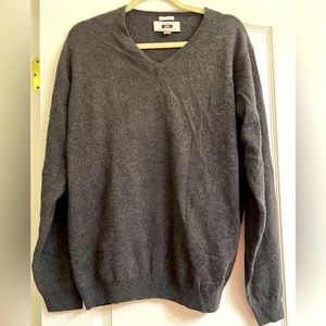 Joseph Abboud 100% Cashmere Sweater in Dark Grey — SEE DESCRIPTION